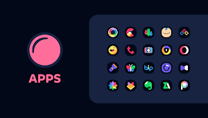 Crater Dark - Icon Pack Screenshot 2