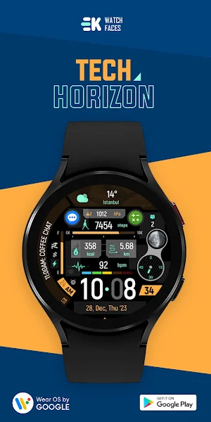 Tech Horizon - Watch Face Screenshot 0