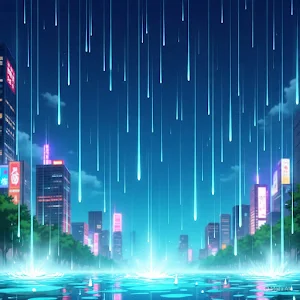 Anime Rain Wallpaper Screenshot 0