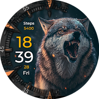 Wolf Luxury Wear Os Watchface