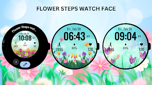 Flower Steps Watch Face Screenshot 2