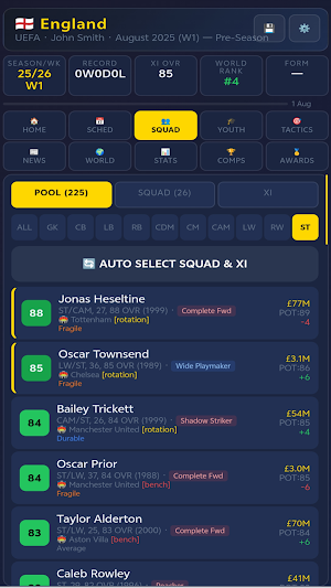 SIM: World Cup Manager Screenshot 1