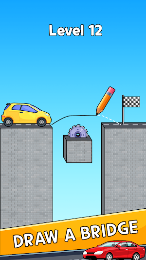 Draw Bridge: Save the Car Screenshot 0