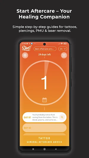 Start aftercare Screenshot 0