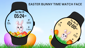 Easter Bunny Time Watch Face Screenshot 1
