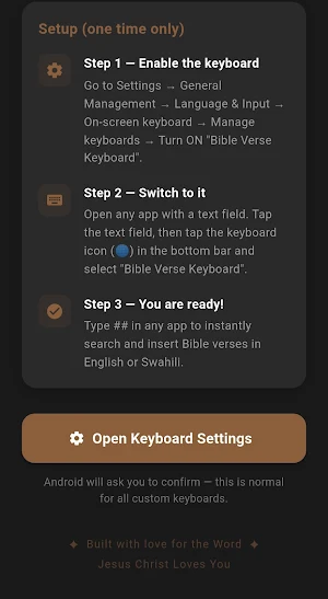 Bible Verse Keyboard Screenshot 2