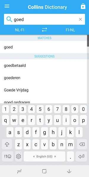 Finnish-Dutch Dictionary Screenshot 0