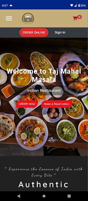 Taj Mahal Masala Restaurant Screenshot 0