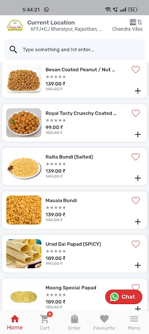 Chandra Vilas: Snacks Delivery Screenshot 2