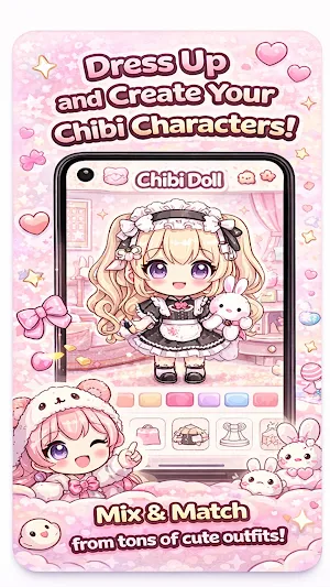 Chibi Doll Stickers for Wh Screenshot 2