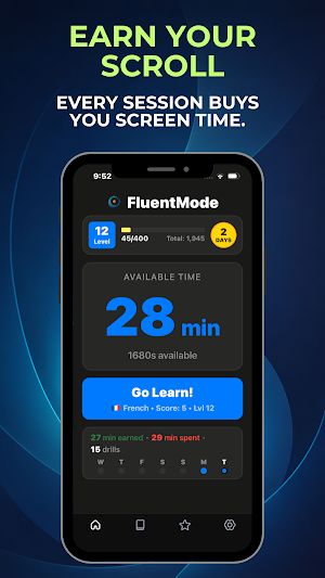 FluentMode: Earn Your Scroll. Screenshot 3