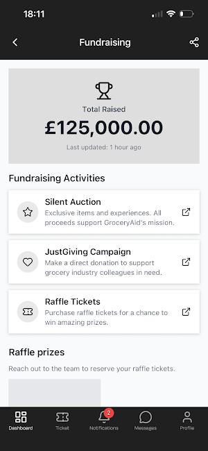 GroceryAid Event App Screenshot 2