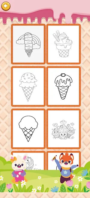Ice Cream Coloring Pages Screenshot 1