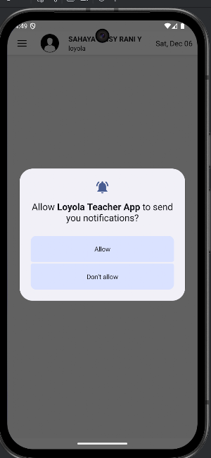 Loyola Teacher App Screenshot 2