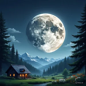 Full Moon Night Wallpaper Screenshot 1