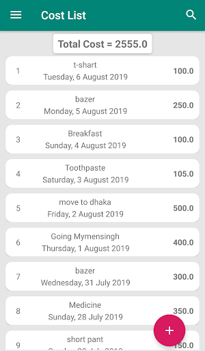 Daily Cost Manager Screenshot 1