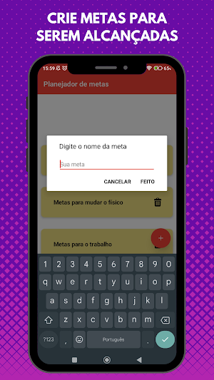 Criar metas e objetivos Screenshot 0