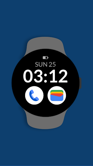 Essential Digital watch face Screenshot 0