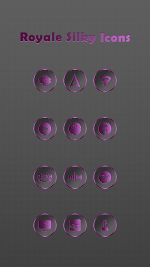 Royale Silky Dark Pink Icons Screenshot 3