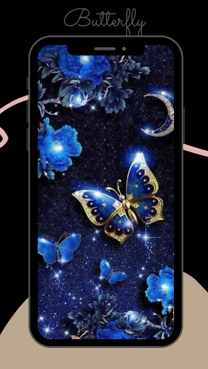 Butterfly Wallpaper Blue Screenshot 2