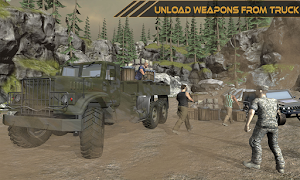 Dirt Road Army Cargo Truck - Snow Trucker Champion Screenshot 2