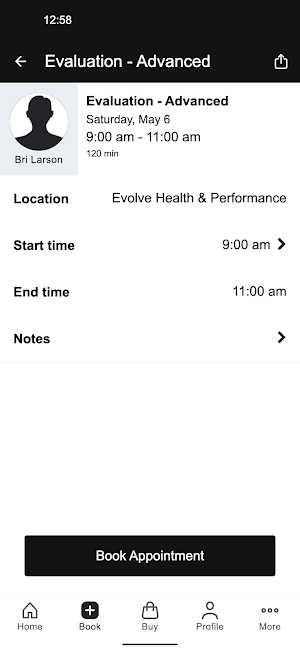 Evolve Health & Performance Screenshot 2