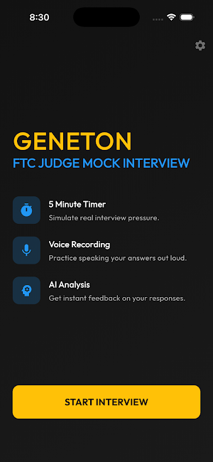 FTC Judge Mock Interview Screenshot 0