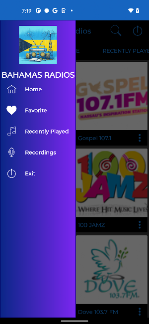 Bahamas Radio + Recorder Screenshot 1