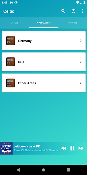 Celtic music radios online Screenshot 1