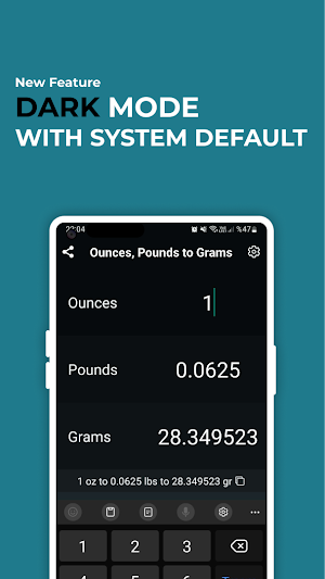 Ounces Pounds to Grams Convert Screenshot 1