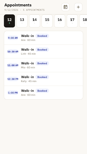 Nail Salon POS: Turn Tracker Screenshot 2