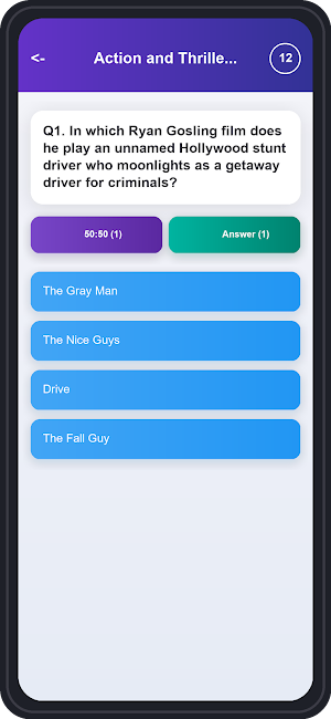 Ryan Gosling Trivia Quiz Screenshot 3