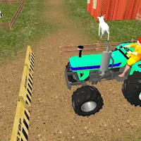 Village Farm Tractor Driving