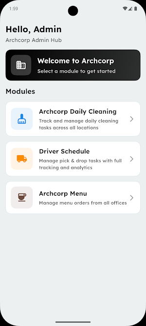 Archcorp Admin Hub Screenshot 1