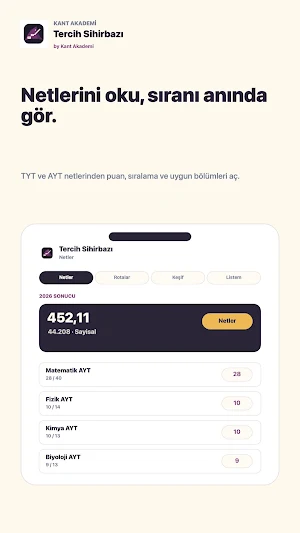 Tercih Sihirbazı Screenshot 1
