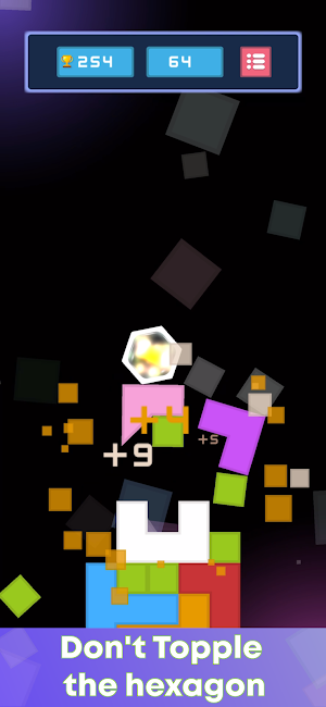 Hexagon Drop - Fun Physics ! Screenshot 2