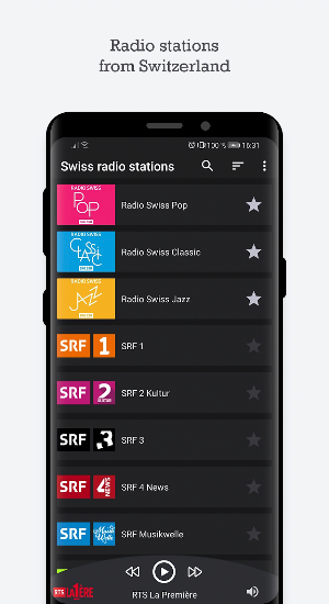 Swiss radio stations Screenshot 0