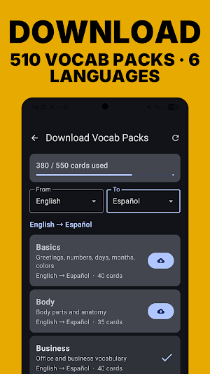 VocabTrain – Vocab Flashcards Screenshot 1