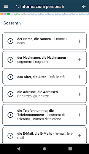 Vocabolario tedesco parte 1 Screenshot 2