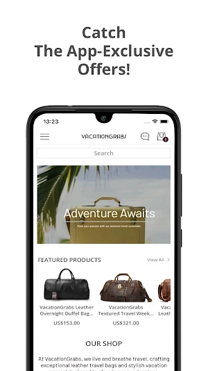 VacationGrabs Bags & Apparel Screenshot 0