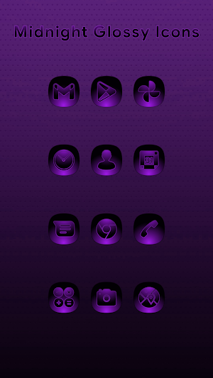 Midnight Glossy Purple Icons Screenshot 0