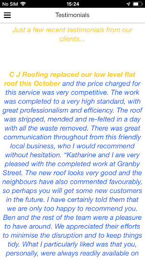 C J Roofing Services Screenshot 3