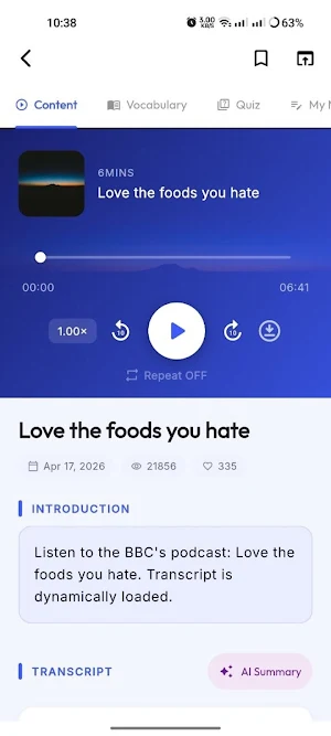6 mins podcast Screenshot 1