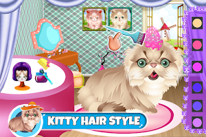 Cute Kittens Hairstyles Games Screenshot 2