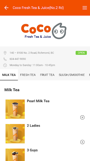 CoCo Tea BC Screenshot 1