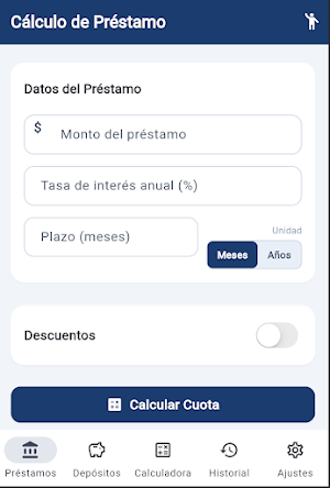 Calculadora de Cuotas Screenshot 0