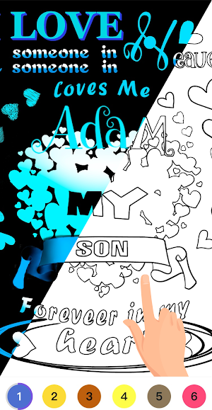 Love Text for family：Color Master Screenshot 3
