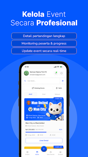 Kick&Pay - Aplikasi Iuran Bola Screenshot 2