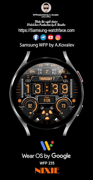 WFP 235 Nixie Watch Face Screenshot 0