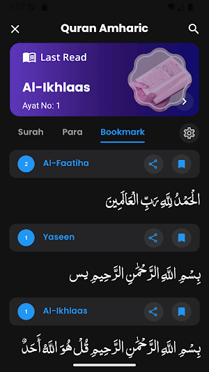 Quran Amharic - ቁርዓን አማርኛ Screenshot 3